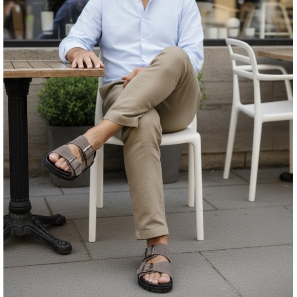 Lofina herre - Slippers i gr�-brun - U9911