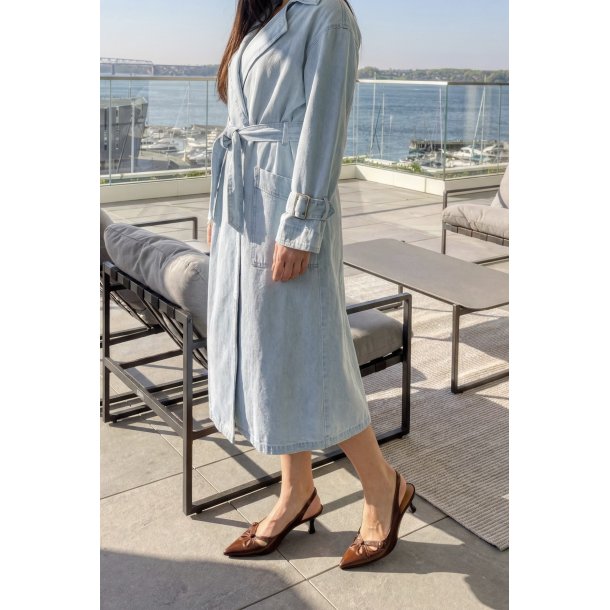 Billi Bi - Pumps i  cognac lak med slingback og lille h�l - A8091