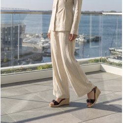 Billi Bi - Espadrillos med kileh�l i brun lak med sl�jfer - A9733