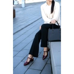 Wonders - Sko i vinr�d med slingback og lille h�l - B9732