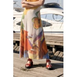 Art - Sandal i r�d med plateau og moderat h�l - 2061