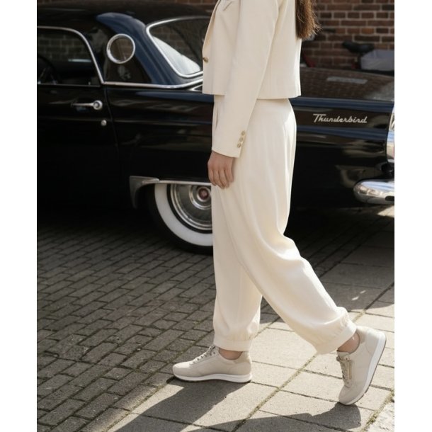 Paul Green - Sneakers i sand med sn�re og lynl�s - 4085