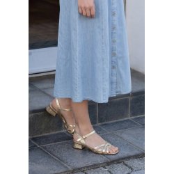 Wonders - Sandal i guld med lille h�l - B1103