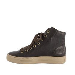 Paul Green - Ankelst�vle i brun glat skind med sn�re og lynl�s - 4024