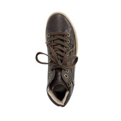 Paul Green - Ankelst�vle i brun glat skind med sn�re og lynl�s - 4024