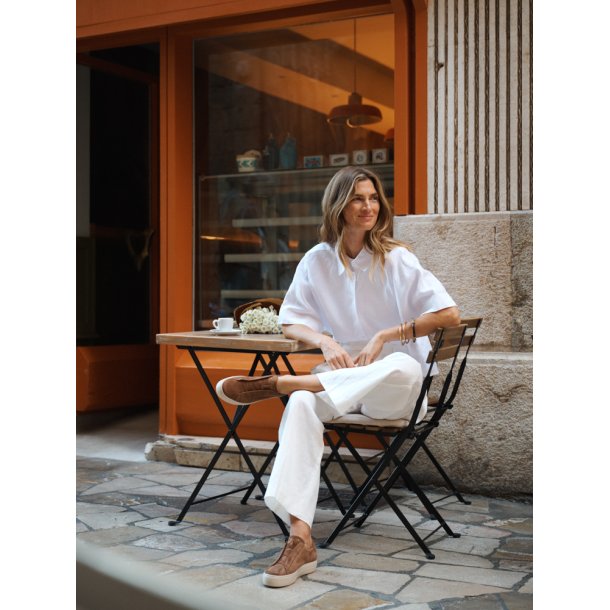 Paul Green - Sneakers i varm brun med elastiksn�re - 5529