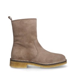 Billi Bi - Stvlette i sand ruskind med uldfoer - T6958