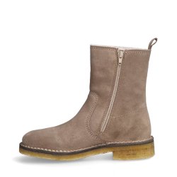 Billi Bi - Stvlette i sand ruskind med uldfoer - T6958