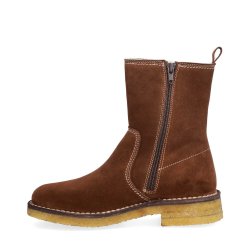 Billi Bi - Stvlette i brun ruskind med uldfoer - T6958