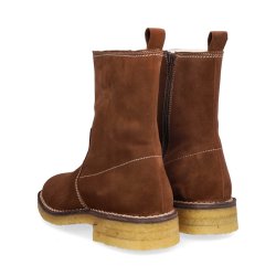 Billi Bi - Stvlette i brun ruskind med uldfoer - T6958