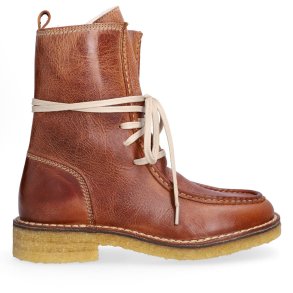 Billi Bi - Snrestvle i cognac med lynls og uldfoer - T6959