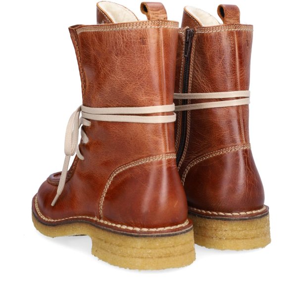 Billi Bi - Snrestvle i cognac med lynls og uldfoer - T6959