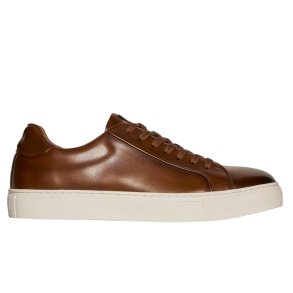 TGA By Ahler - Sneaker i cognac med sn�re og hvid s�l - 111