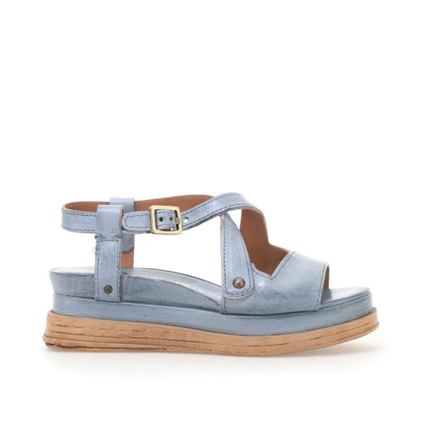 Airstep - Sandal i bl med plateau-sl
