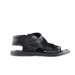 Airstep - Flad sandal i sort med lynl�s
