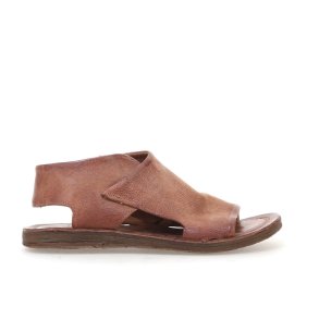 Airstep - Flad sandal i cognac med lynl�s