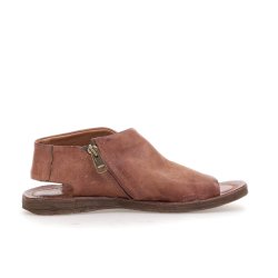 Airstep - Flad sandal i cognac med lynl�s