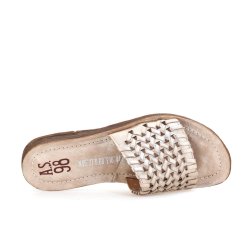 Airstep - Slippers i platin flet med flad sl