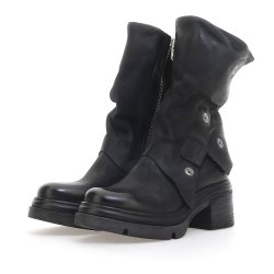 Airstep - Stvlette i sort med slag og slv-detaljer