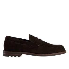 TGA By Ahler - Loafer i m�rkebrun ruskind - 5140