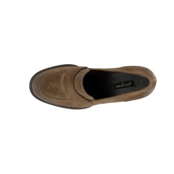 Paul Green - Loafer i lys brun med h�l og plateau - 3784