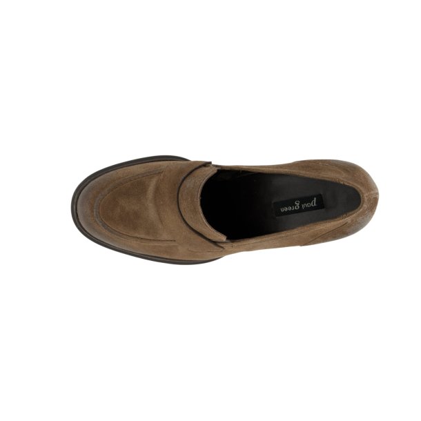 Paul Green - Loafer i lys brun med h�l og plateau - 3784