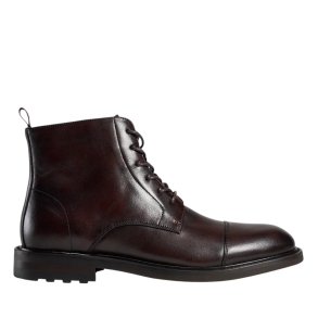TGA By Ahler - St�vle i m�rkebrun med sn�re og lynl�s - 5150