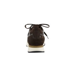 Paul Green - Sneakers i brun ruskind og lak med sn�re - 5392