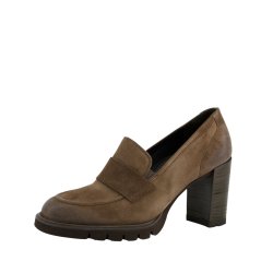 Paul Green - Loafer i lys brun med h�l og plateau - 3784