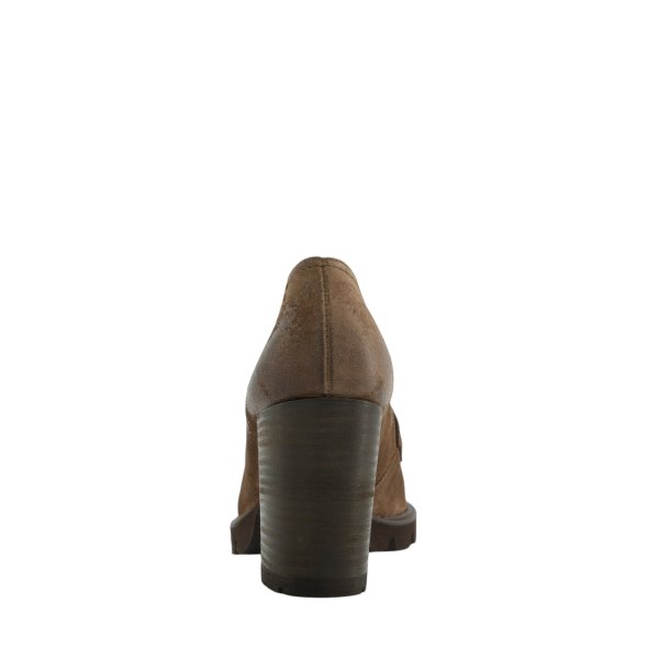 Paul Green - Loafer i lys brun med h�l og plateau - 3784