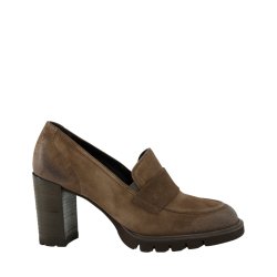 Paul Green - Loafer i lys brun med h�l og plateau - 3784