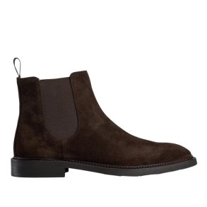 TGA By Ahler - Chelsea st�vle i brun ruskind med elastik - 3121