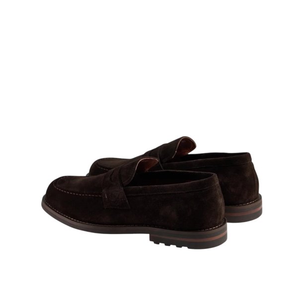 TGA By Ahler - Loafer i m�rkebrun ruskind - 5140