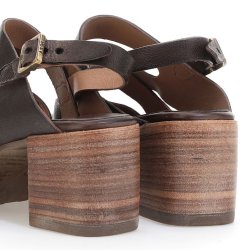 Airstep - Sandal i brun med remme og blokhl