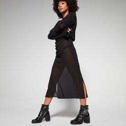 Airstep - Stvlette i sort med nitter, plateau og hl 