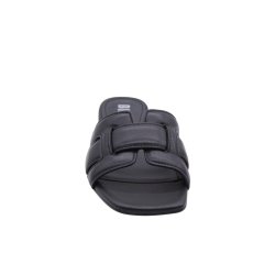 Bibi Lou - Flad slippers i sort med grov flet