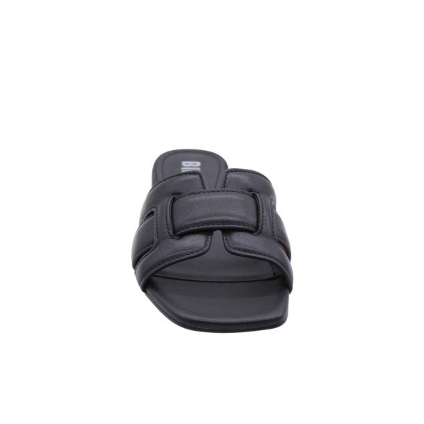 Bibi Lou - Flad slippers i sort med grov flet