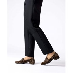 Wonders - Loafer i leopard med lille hl - 5020