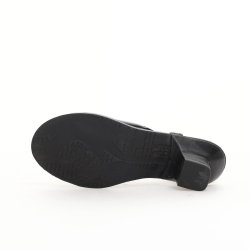 Airstep - Sandal i sort med slingback og mellemhl