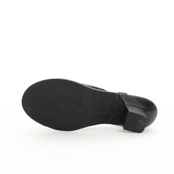 Airstep - Sandal i sort med slingback og mellemhl