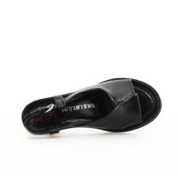 Airstep - Sandal i sort med slingback og mellemhl