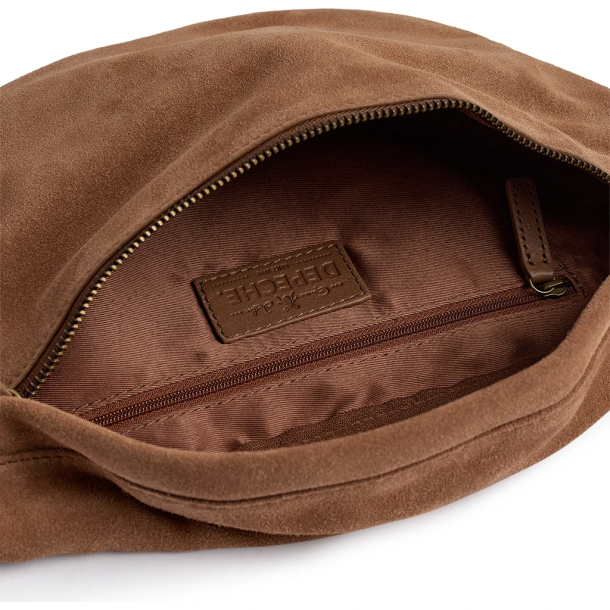 Depeche - Mellem bltetaske i lysebrun ruskind - 16618