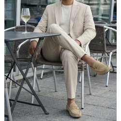 Lloyd herre - Loafer i sand med bl�de s�ler - Rover