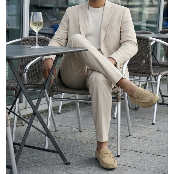 Lloyd herre - Loafer i sand med bl�de s�ler - Rover