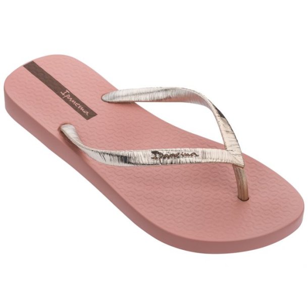 Ipanema - Flip flop i rosa med metal-look