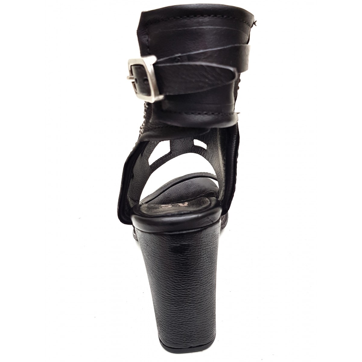 Airstep Sandal med sort skaft høj hæl